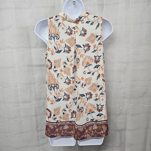 Violet & Claire Cream Floral Boho Festival Tank Top Size M - Picture 5 of 12